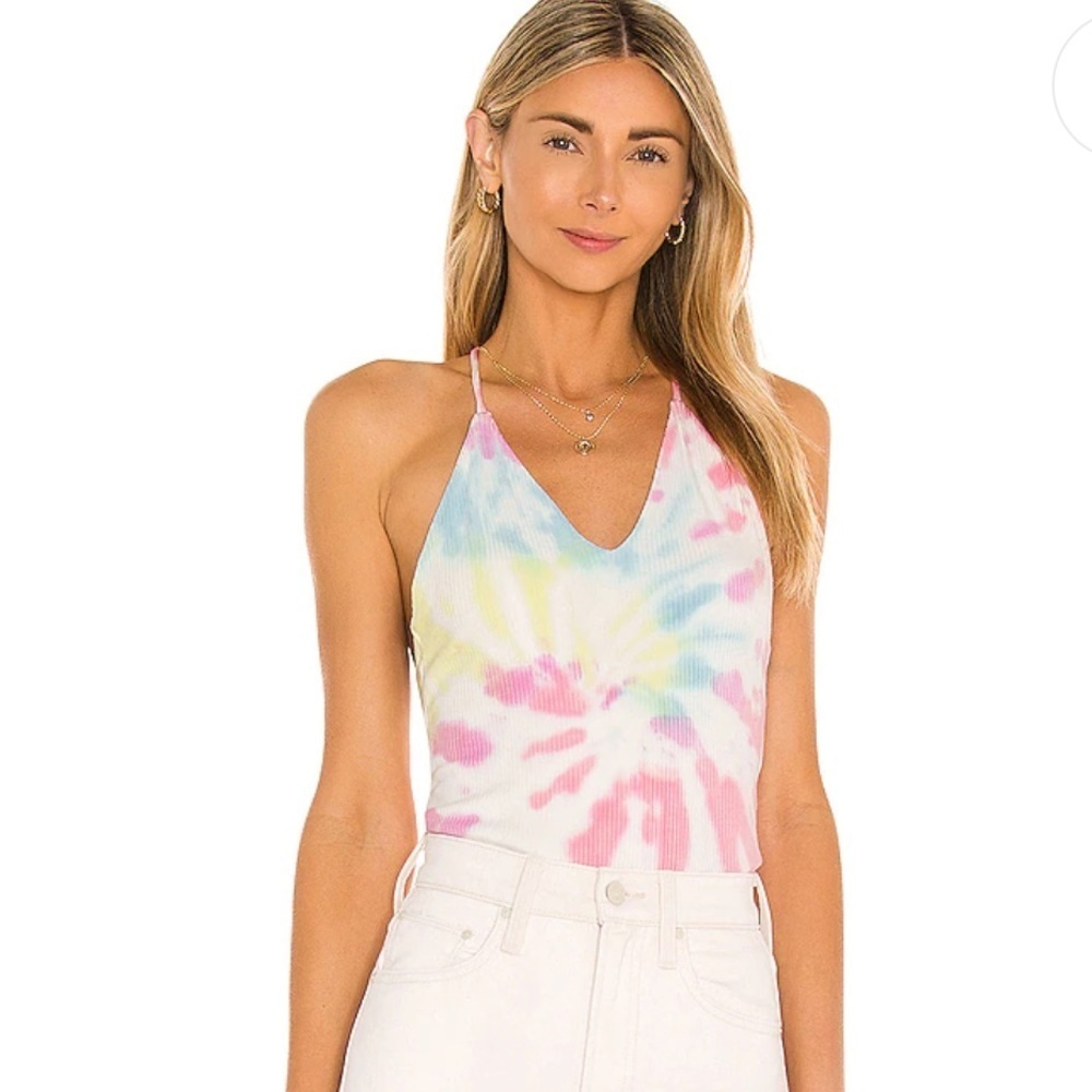 Hara Bodysuit in Blanc Spiral Tie Dye
AFRM